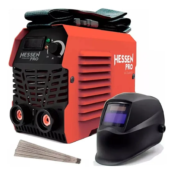 Soldadora Inverter Hessen Pro 200 Amp + Careta Fotosensible 