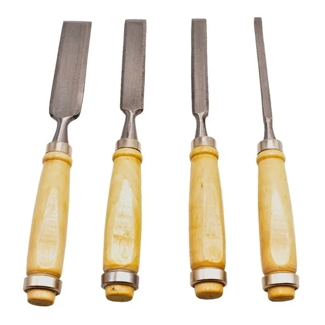 Juego Cincel Formon Gubia Carpintero Tallado Madera 4pzs