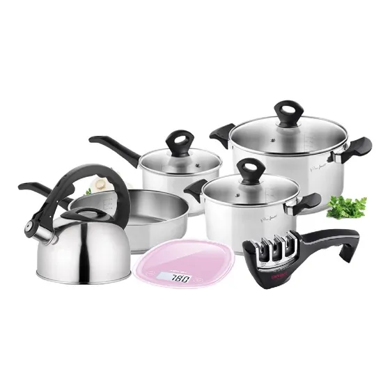 Set Ollas Batería De Cocina Inducción 7pz Acero Inox  Lt1110