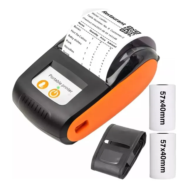 Impresora Térmica De Recibos Inalámbrica  Con Funda 58mm