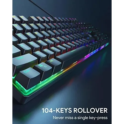 Mechanical Gaming With Clicky Blue Switche Led Backlight Pc