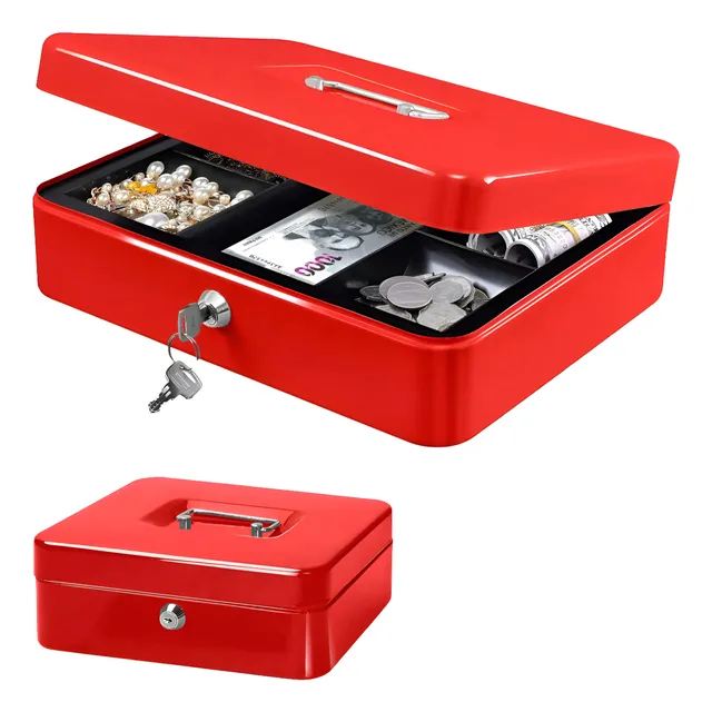 Caja De Metal De Seguridad Dinero O Joyas Divisor De Moneda