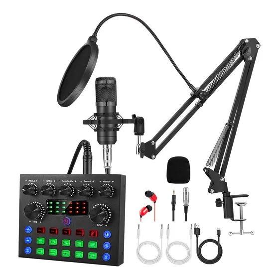 Kit Podcast Youtuber Streaming En Vivo Mezclador+mic+acceso.