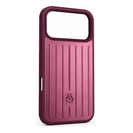 Capa Rimowa Street Wear Liga De Alumínio Compatível iPhone Bordô iPhone 18 Pro Max