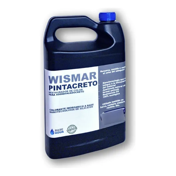 Pintura Inorgánica Wismar 3.78l Para Adoquines Y Adocreto Negro