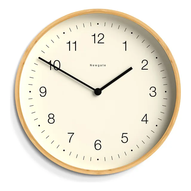 Reloj Pared Mauricio Bambu Mediano Redondo Cocina Moderno