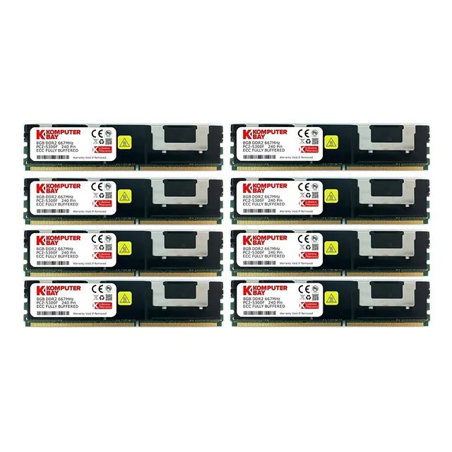 Memoria Ram 64gb (8x8gb) Ddr2 667mhz Pc2-5300 Komputerbay