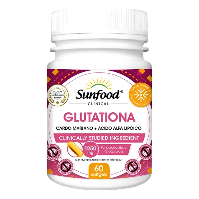 Glutationa 60 Caps - Importado Sunfood Promoção