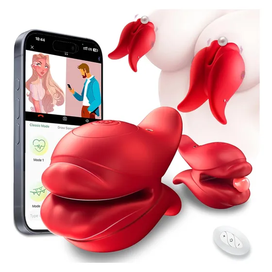 Vibrador Abrazadera Para Pezones 10 Modos Con App Y Control