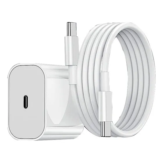 Yixoo cargador compatible con iphone 20w carga rapida 12 13 14 blanco