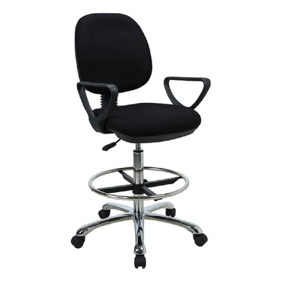 Silla Alta Tipo Cajero Atlanta Base Cromada Nueva