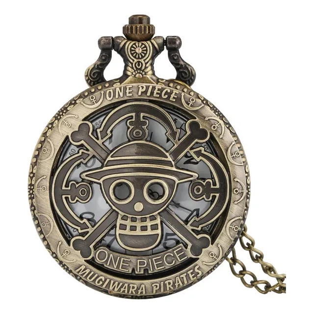 Reloj De Bolsillo Antiguo De Una Sola Pieza Con Temática De