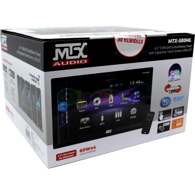 Pantalla Doble Din Mtx Audio Mtx580ml Bt Usb Dvd Cd+camara