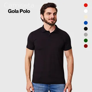 Camiseta Polo Masculina Lisa Basica Casual Trabalho Camiseta Polo Masculina Lisa Basica Casual Trabalho