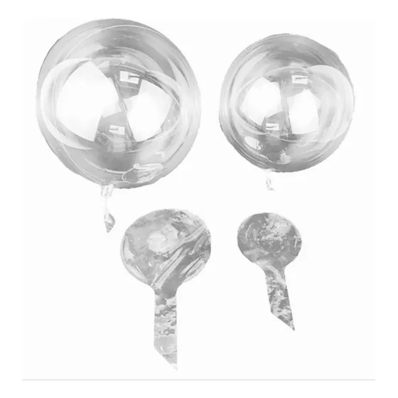 Globos Burbuja Pvc Vinil #9 23 Cm Transparente 20 Piezas