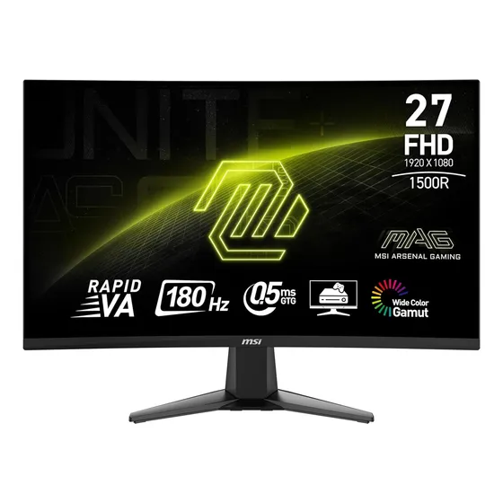 Monitor Gamer Curvo 27 Msi Mag 27c6f 0.5ms 180hz Rapid Va
