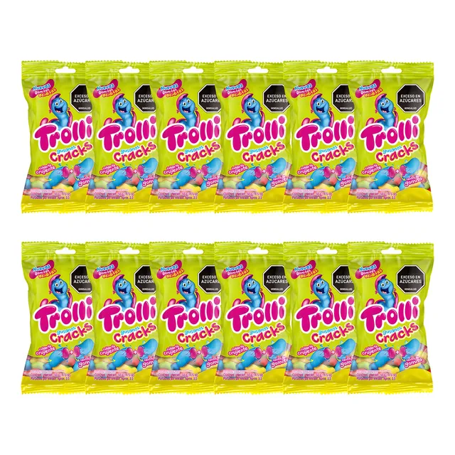 Goma Dulces Acidas Gusanos Cracks Trolli