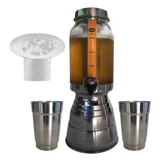Chopeira A Gelo Com 2 Copos E Porta Gelo Cervejeira Drinks Chopeira A Gelo Com 2 Copos E Porta Gelo Cervejeira Drinks