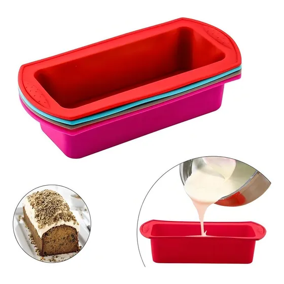 Molde Silicona Budines Budinera Rectangular Caliad Clicshop Color Celeste