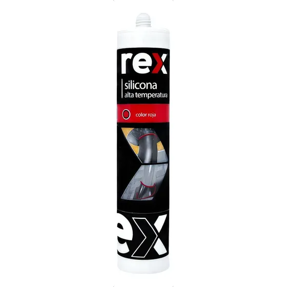 Silicona Rex Alta Temperatura Rojo 300ml