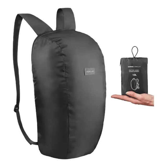 Morral, Bolso, Mochila Plegable Impermeable Forclaz 10l