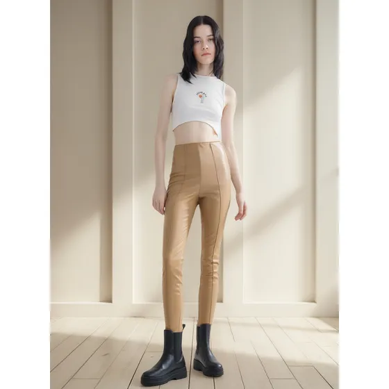 Pantalon Para Mujer  Marca Seven En Color Camel #28071630