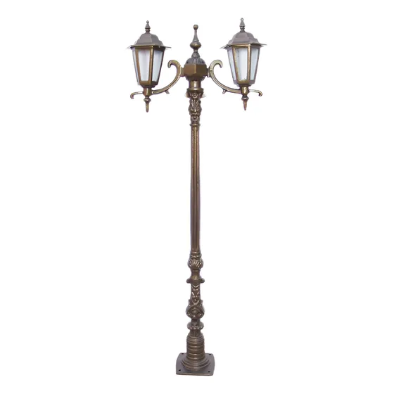 Poste Verona (mini) C/ 02 Luminárias Casa/praça/jardim