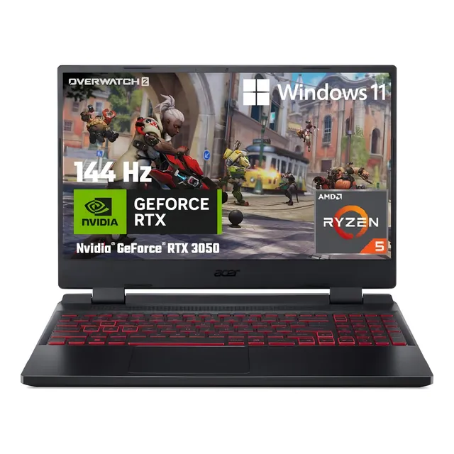 Acer Laptop Gaming Nitro5 Ryzen 5 Gtx 3050 15.6 8 Gb 512 Ssd Color Negro