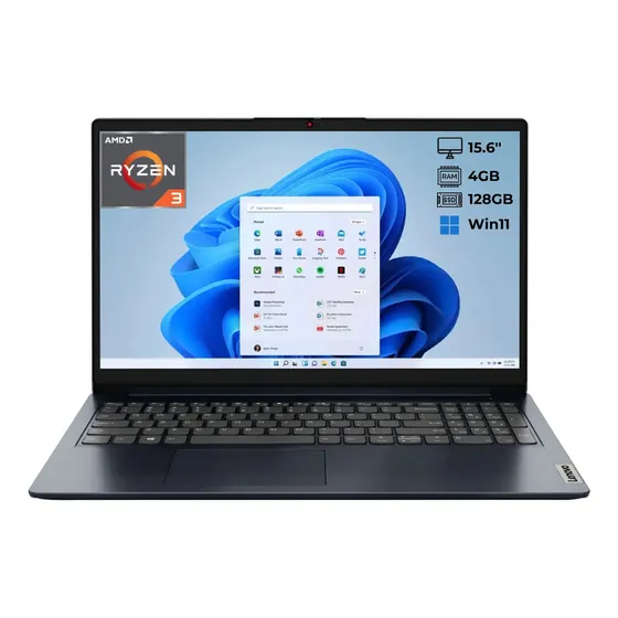 Notebook Lenovo Ideapad 15.6 Ryzen 3 7320u 4gb 128gb Ssd W11