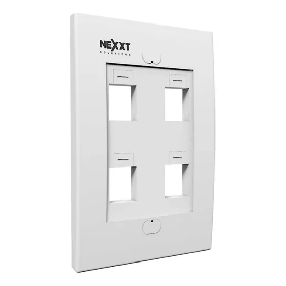 Face Plate De 4 Ptos Para Coupler Keystone, Nexxt Aw160nxt04