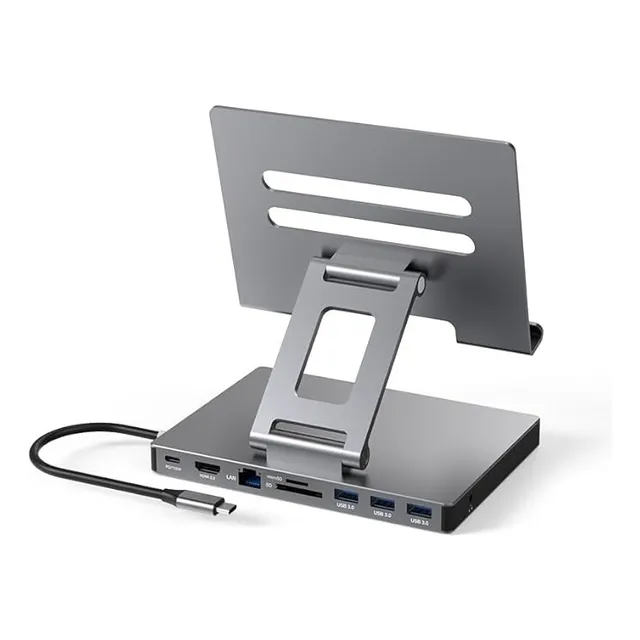 Soporte Ajustable De Aluminio Para Tablet Y Laptop 9 En 1