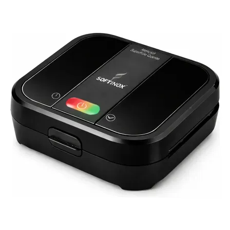Sanduicheira Elétrica Softinox Grill Chapa Antiaderente Preto 127v