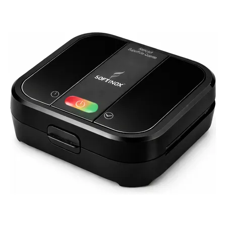 Grill Sanduicheira Softinox Elétrica Chapa Antiaderente Preto 127v