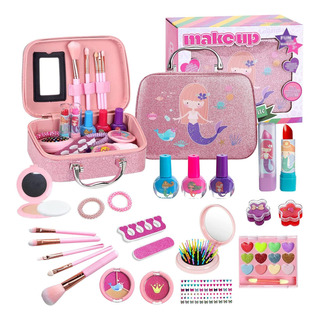 Juego De Maquillaje Lavable Real , 24pzs Juguetes Para Niñas Juego De Maquillaje Lavable Real , 24pzs Juguetes Para Niñas
