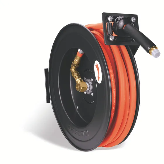 Carrete Acero Con Manguera 1/2 Sistema Retractil 15m Mik