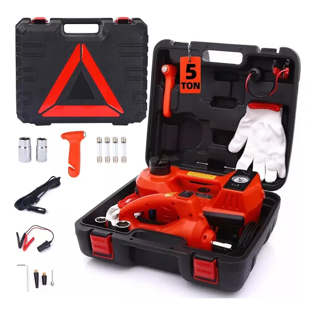 Kit De Gato Eléctrico Para Coche 5t 12v Con Llave De Impacto Fixitfast