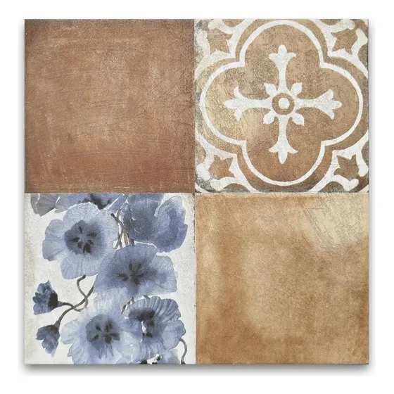 Piso Ceramico San Lorenzo Cotto Malva Deco 33x33 Calcareo M2