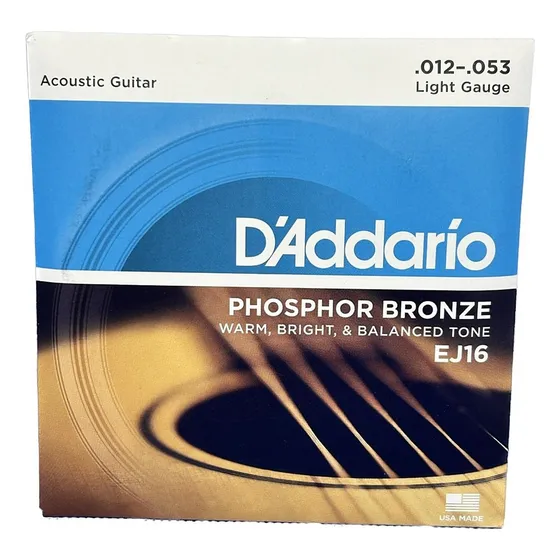 Cordas 012 Aço D'addario Phosphor Ej16 Violão Profissional 