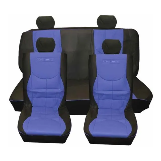 Funda Cubre Asiento Auto Camioneta Eco Cuero Neopreno Azul