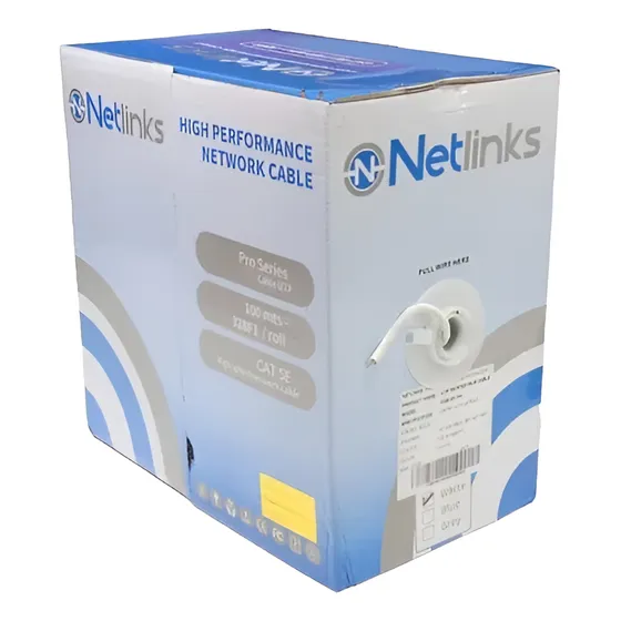 Cable Utp Cat 5e Netlinks 100% 100m Cab-5e-100