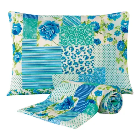 King 4 Peças Lençol Com Elastico Sem Elastico E 2 Fronhas Estampas Sortidas