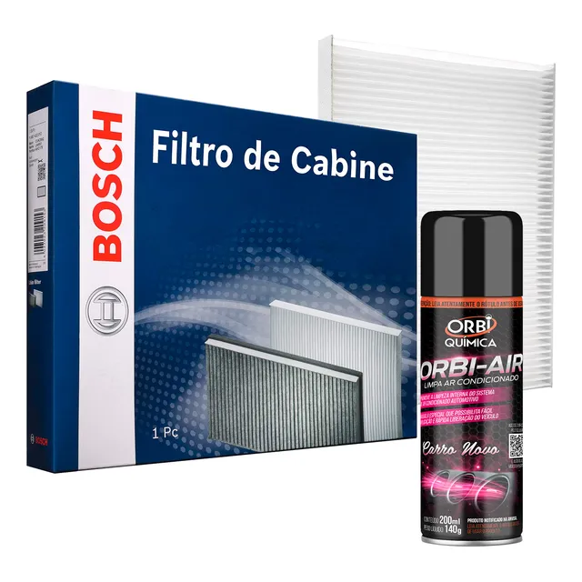 Filtro Ar Condicionado Cabine Bosch + Spray Higienizador