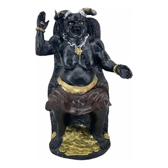 Demonio Mammon 28 Cm- Poder Y Riqueza En Trono De La Fortuna