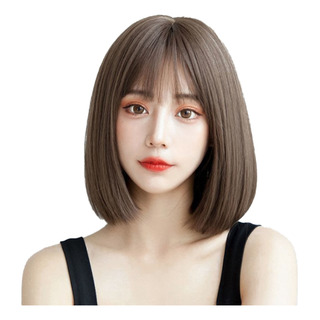Peluca Corte Bob Cosplay Pelo Dama Para Mujer Marrón Peluca Corte Bob Cosplay Pelo Dama Para Mujer Marrón
