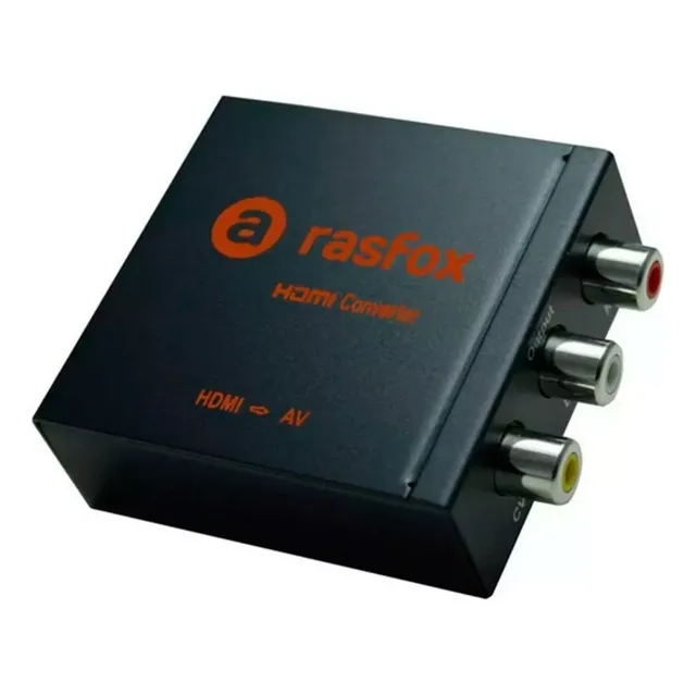 Adaptador Rasfox De Hdmi A 3 Rca Con Adaptador 5v Metalico