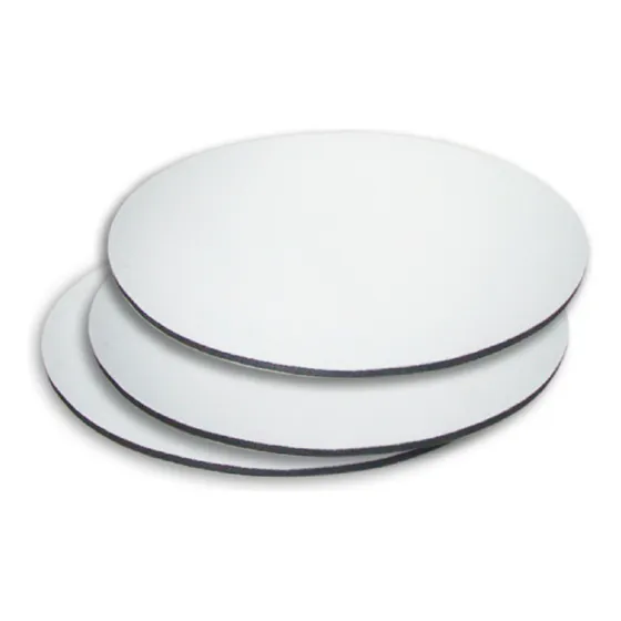 Mouse Pad Redondo Liso Em Neoprene Para Sublimação - Kit 50