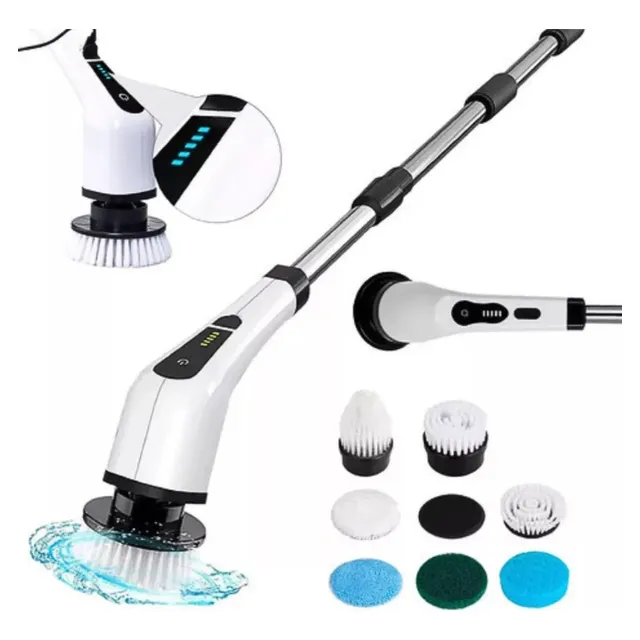 Escova Elétrica Giratória Mop Premium Limpeza Profunda 360g