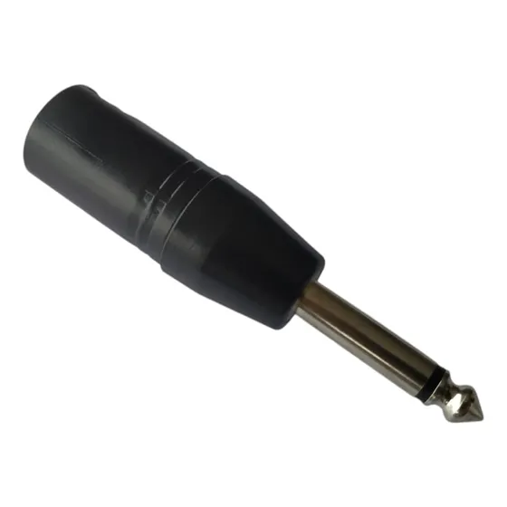 Conector Adaptador P10 Mono X Xlr Macho Preto