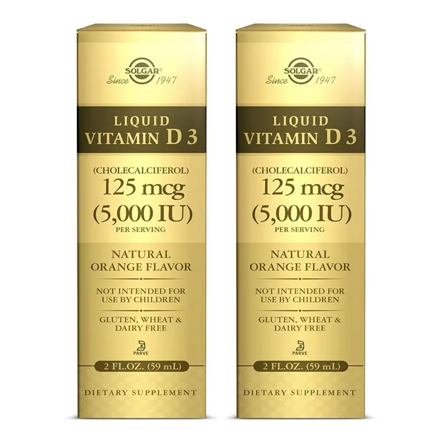 Vitamina D3 Liquida (5000iu) Solgar 59 Ml Pack De 2