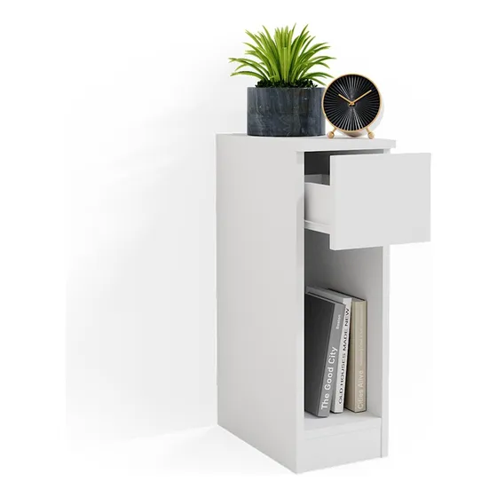 Mesa De Noche En Melamina Mod. Q-box Mn-13